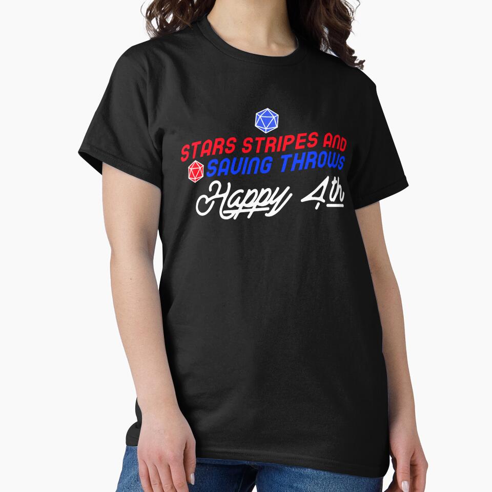 Stars stripes and Saving Throws by zombiezstroyer designs T-Shirts, Hoodie, Sweatshirt | BlankRebels.com (Image 2)