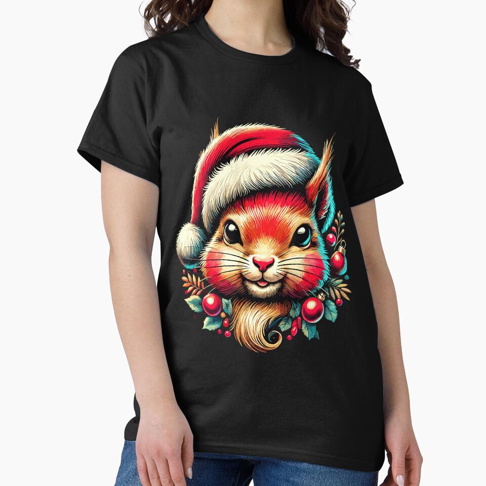 Christmas Squirrel With Hat by LuminOrb T-Shirts, Hoodie, Sweatshirt | BlankRebels.com (Image 2)