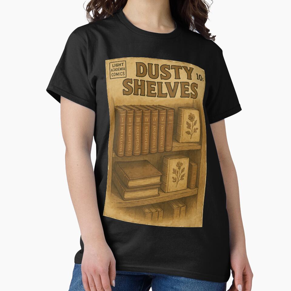 Vintage Light Academia: Dusty Shelves by bapupa T-Shirts, Hoodie, Sweatshirt | BlankRebels.com (Image 2)
