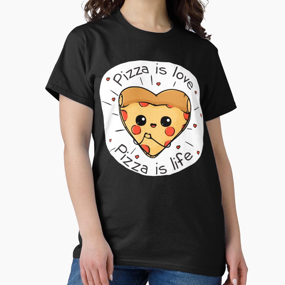 PIZZA is love PIZZA is life VALENTINES. by BEyourself be T-Shirts, Hoodie, Sweatshirt | BlankRebels.com (Image 2)