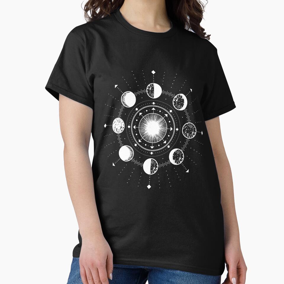 Lunar Cycle Mandala Light by altandesign T-Shirts, Hoodie, Sweatshirt | BlankRebels.com (Image 2)