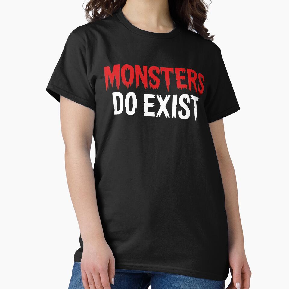 Monsters Do Exist Gothic Horror Typography by eliramaison