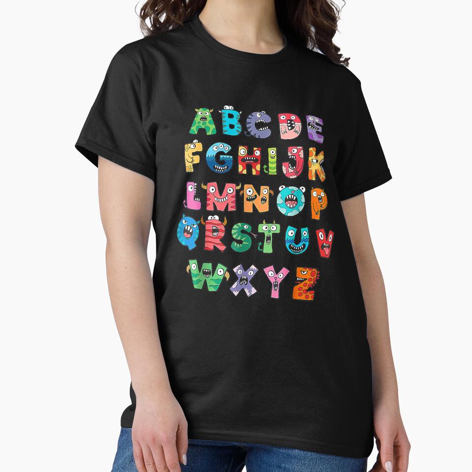 ABC Cute Monster Alphabet Halloween Teacher Costume Kids by Spencerhowar T-Shirts, Hoodie, Sweatshirt (Image 2)