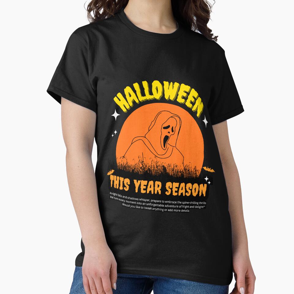 Halloween Horror Scream T-Shirt – Spooky Ghost Face Scary Season Graphic Tee by Ahmed-Fawzy10