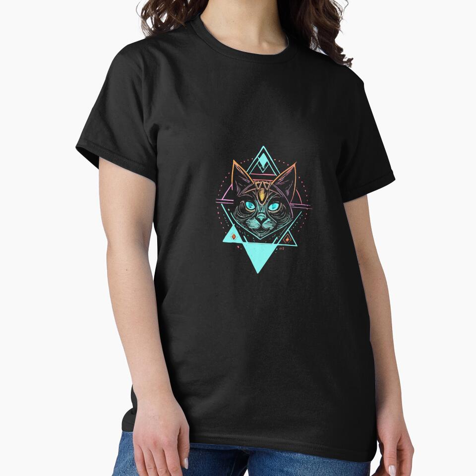 Mystic Fox Spirit Art | Geometric Animal with Sacred Triangles & Crystal Energy by shemodas T-Shirts, Hoodie,... (Image 2)