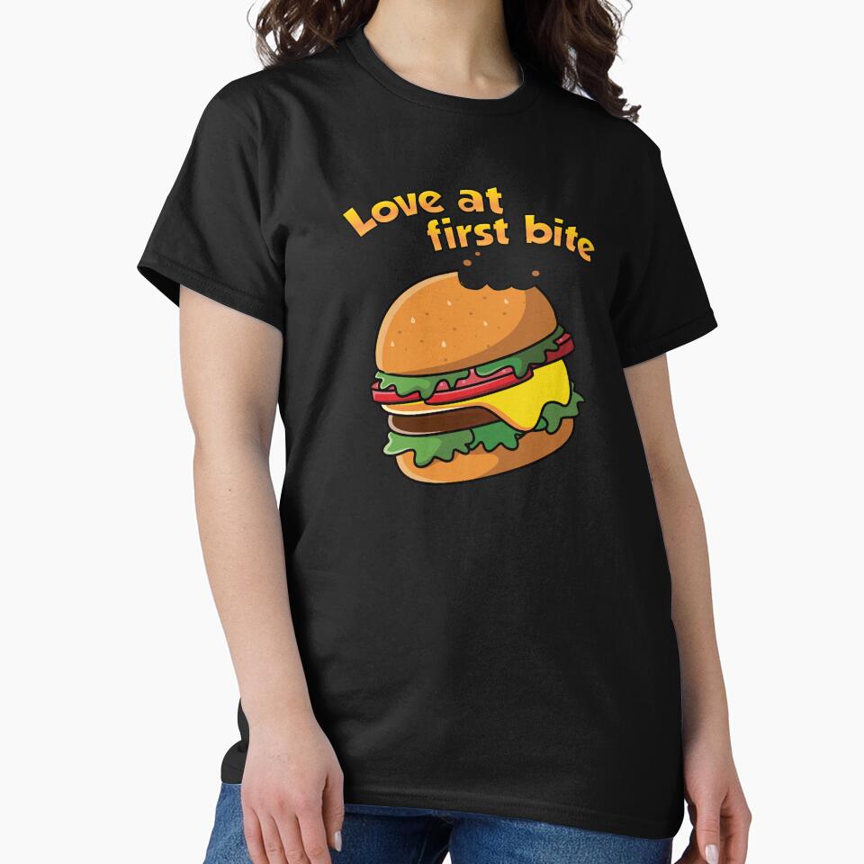 Love at first bite cheese burger by Donutlovers T-Shirts, Hoodie, Sweatshirt | BlankRebels.com (Image 2)