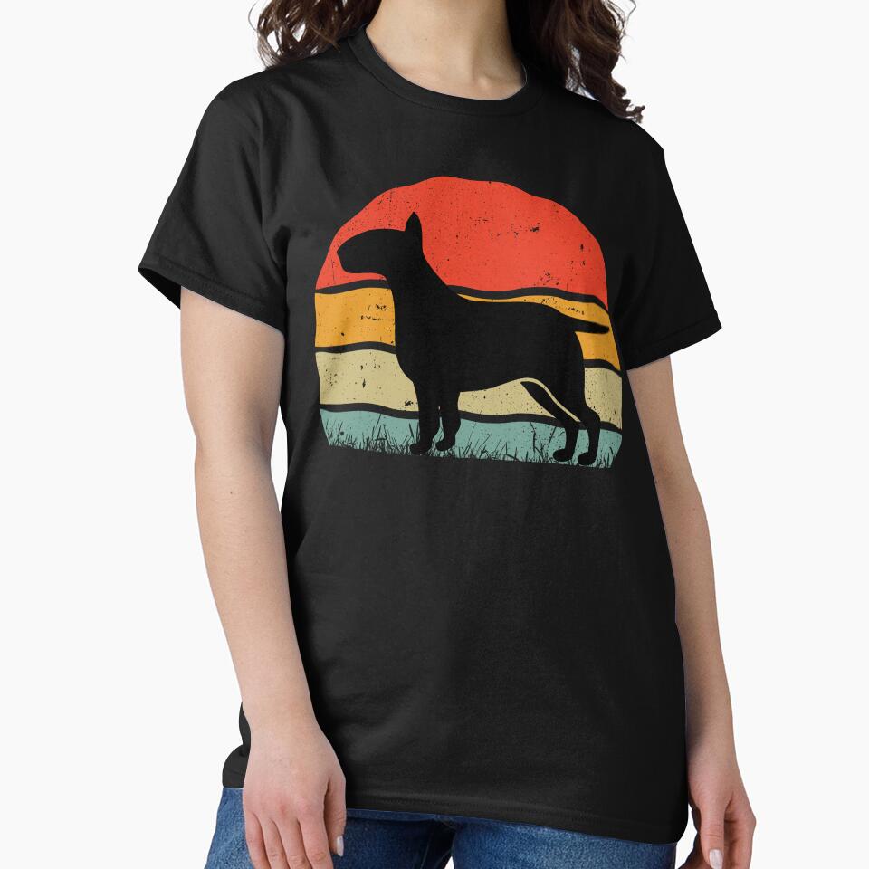 Retro Bull Terrier Silhouette by ramazis T-Shirts, Hoodie, Sweatshirt | BlankRebels.com (Image 2)