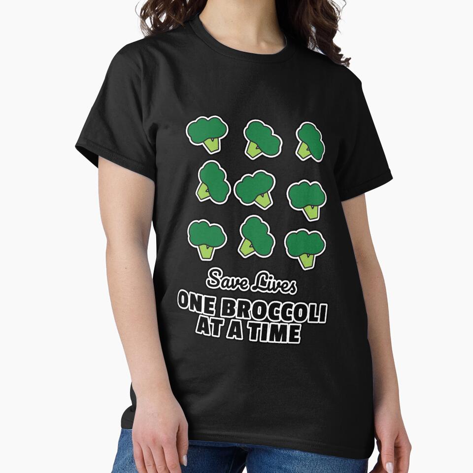 Broccoli save lives - One broccoli at a time - Vegan Vibes - I love veggies by SallySunday T-Shirts, Hoodie,... (Image 2)