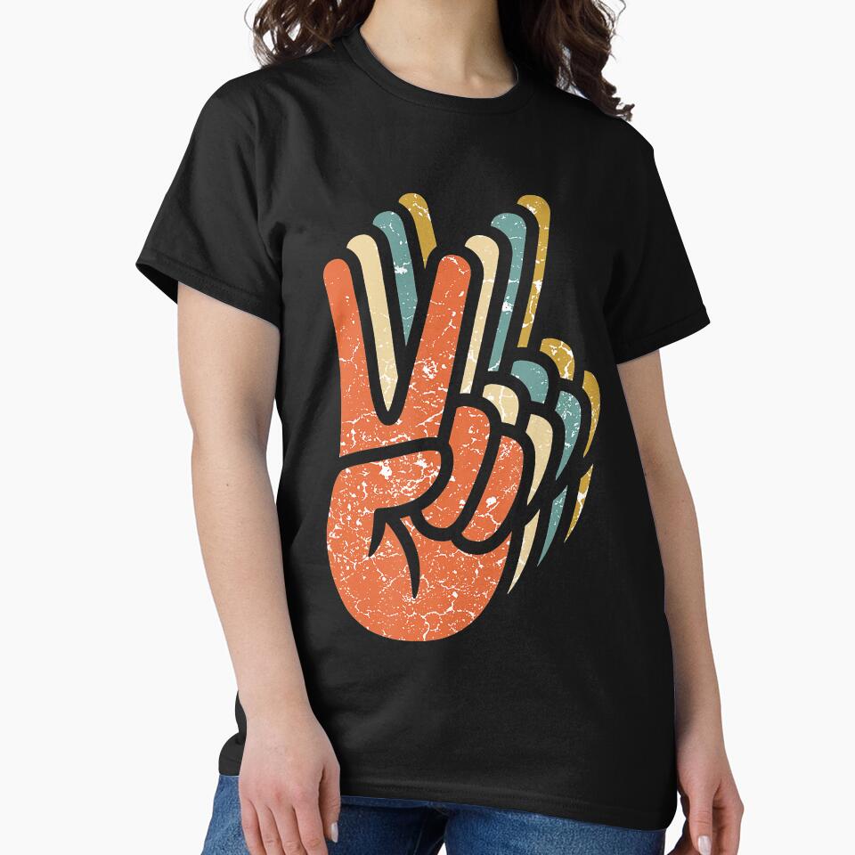 Hippie Peace T-Shirt 60s 70s Tie Dye Hippie Gift by AntonetteSimo Hoodie, Sweatshirt | BlankRebels.com (Image 2)