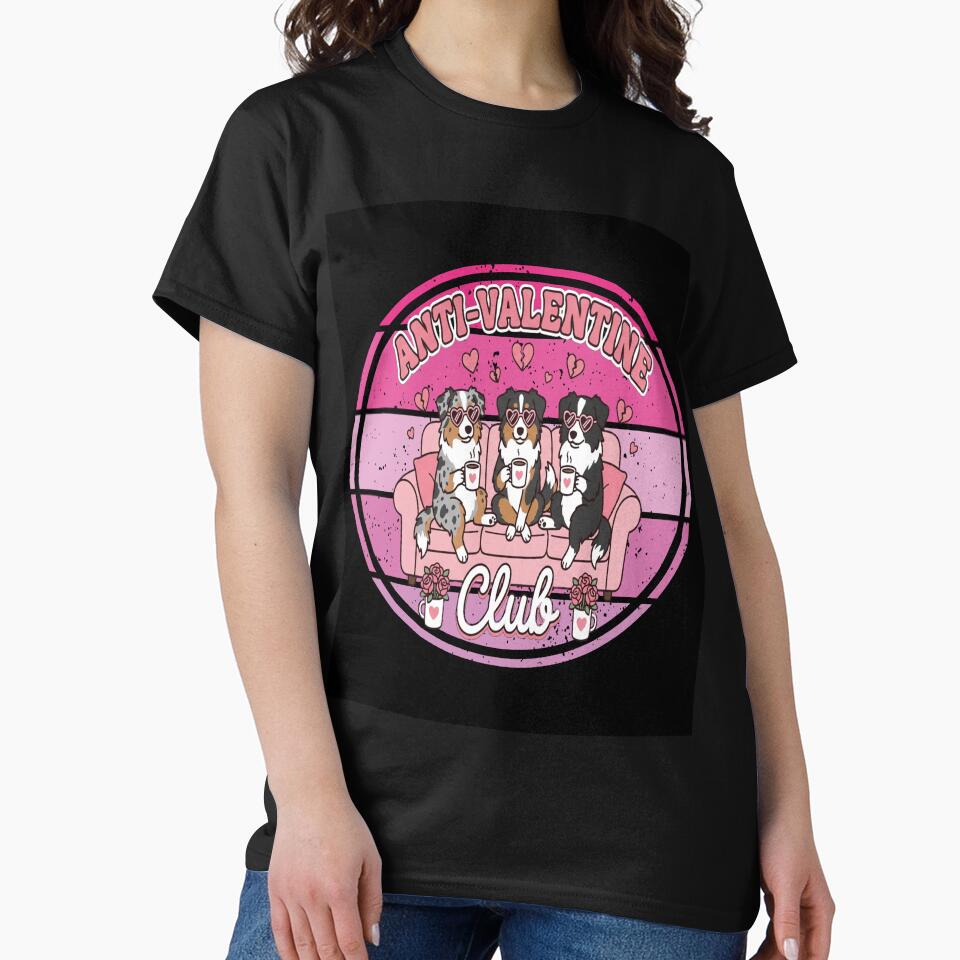 Anti Valentine Club – Funny Dog Valentine Design for Singles & Galentines by SoftSoaring T-Shirts, Hoodie,... (Image 2)