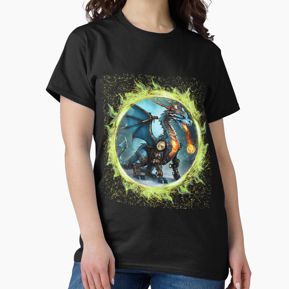 Fur Ball Dragon featuring intricate metal gears by BandGTees T-Shirts, Hoodie, Sweatshirt | BlankRebels.com (Image 2)