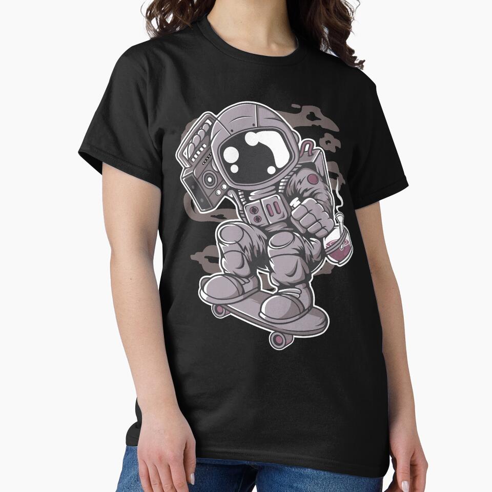Astroanut Skater Radio - Funny Outer Space Lovers by Desteroids T-Shirts, Hoodie, Sweatshirt | BlankRebels.com (Image 2)