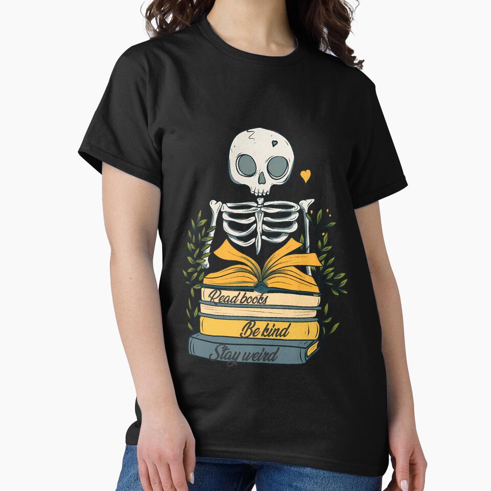 Read books be kind stay weird by atqgmswm3 T-Shirts, Hoodie, Sweatshirt | BlankRebels.com (Image 2)