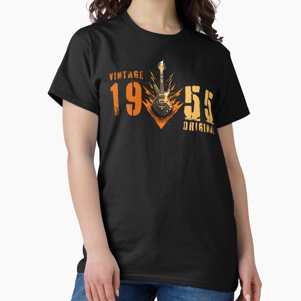 Born 1955 vintage original, quitar by Krzysztof Siwek T-Shirts, Hoodie, Sweatshirt | BlankRebels.com (Image 2)