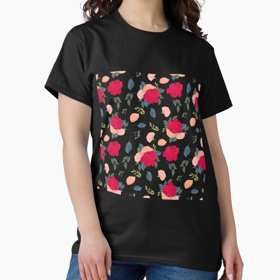 Bold Blossom Floral Pattern • Seamless Romantic Botanical Design by Velavue T-Shirts, Hoodie, Sweatshirt (Image 2)