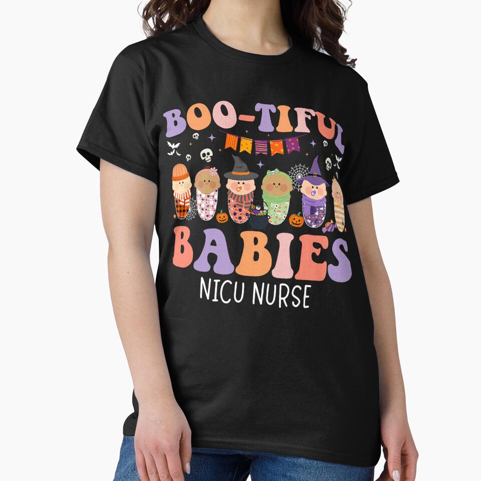 Bootiful Babies NICU Nurse Halloween NICU Nursing by laurelrhodes T-Shirts, Hoodie, Sweatshirt | BlankRebels.com (Image 2)