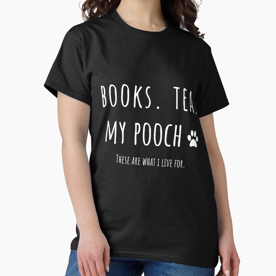 Funny Dog Slogan, Book Tea My Pooch, Gift Idea for Dog Lover by famington