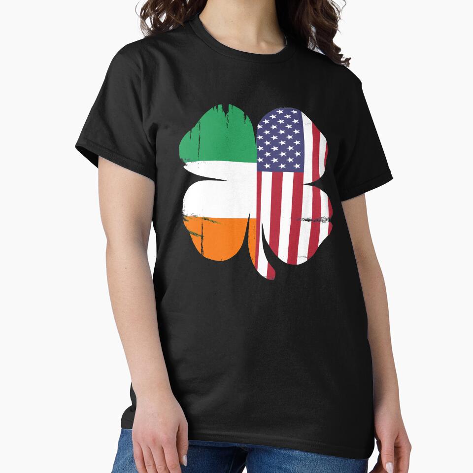 Shamrock american Flag st patricks day gifts by Kasantimo T-Shirts, Hoodie, Sweatshirt | BlankRebels.com (Image 2)