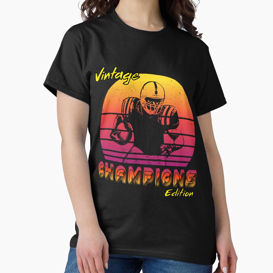 Vintage Themed Design Champions Edition American Football by HiruK T-Shirts, Hoodie, Sweatshirt | BlankRebels.com (Image 2)