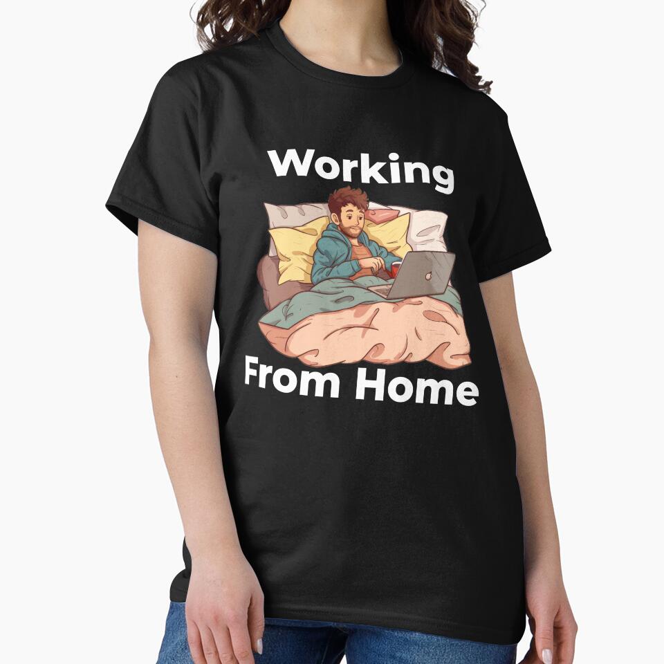 Working From Home Man In Bed by Wormy-23