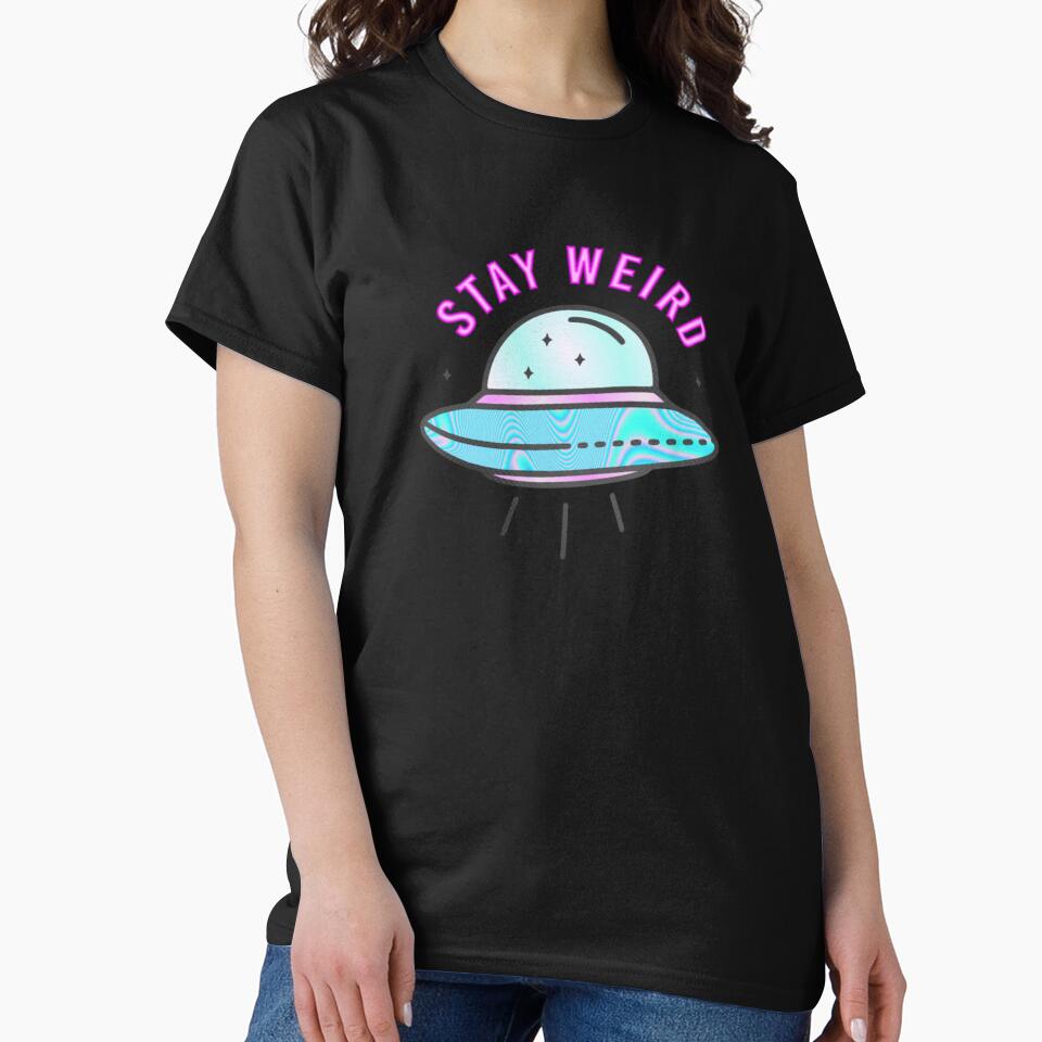 Stay Weird- UFO by SimplyCosmic11 T-Shirts, Hoodie, Sweatshirt | BlankRebels.com (Image 2)