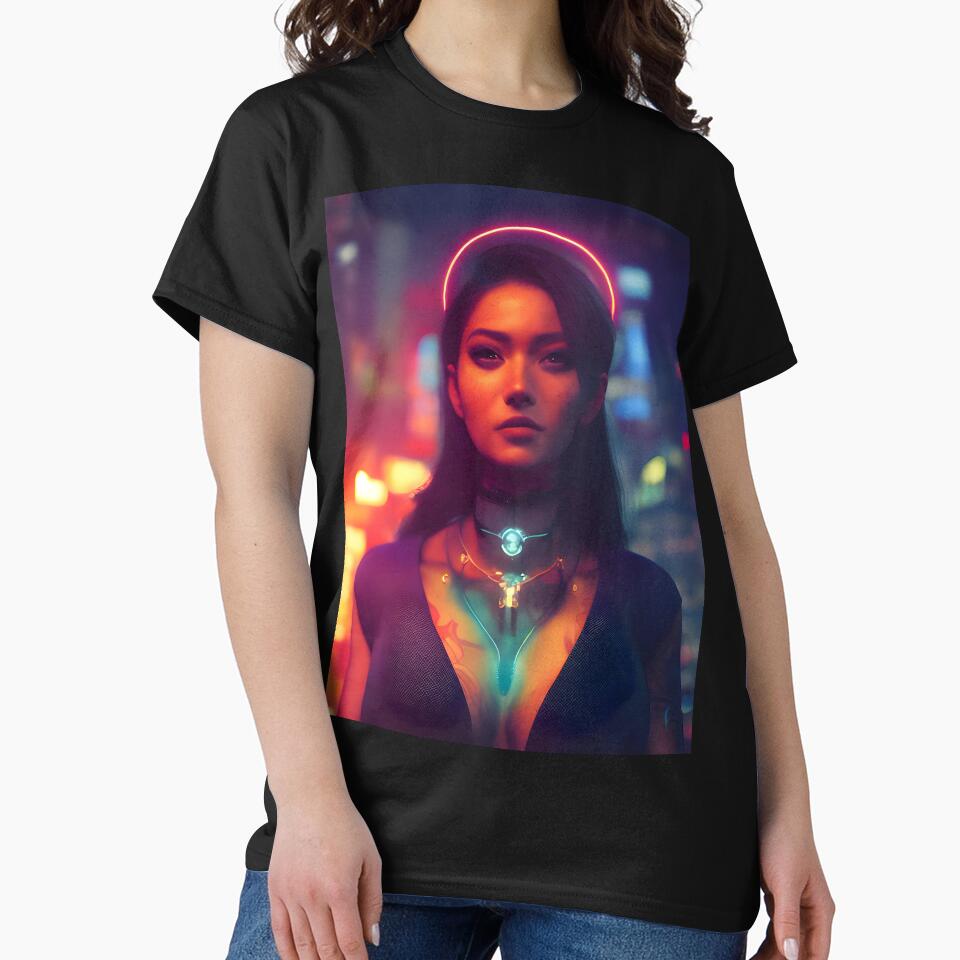 Beautiful Cyberpunk Woman by ArtAT T-Shirts, Hoodie, Sweatshirt | BlankRebels.com (Image 2)