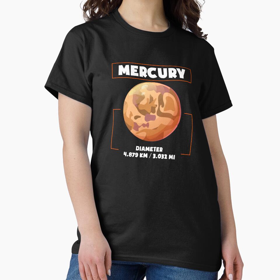 Planet Mercury and his diametre, a funny gift for solar system lovers and astronomy enthusiasts by abdelhak2005... (Image 2)