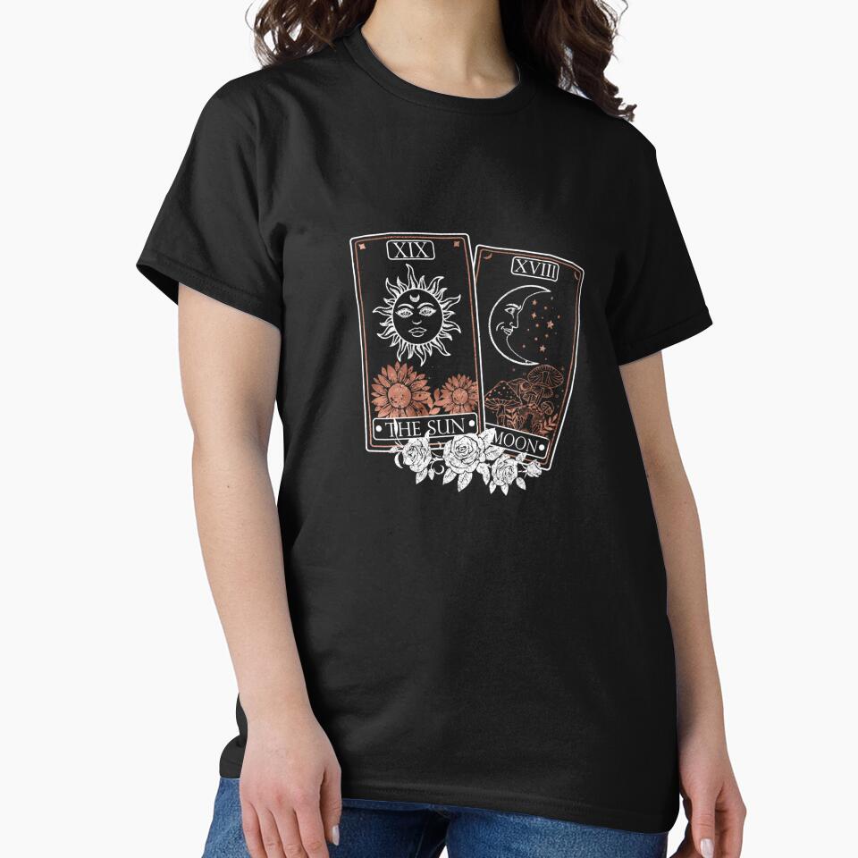 The Sun & The Moon Vintage Tarot Cards Astrology by taaddison50 T-Shirts, Hoodie, Sweatshirt | BlankRebels.com (Image 2)