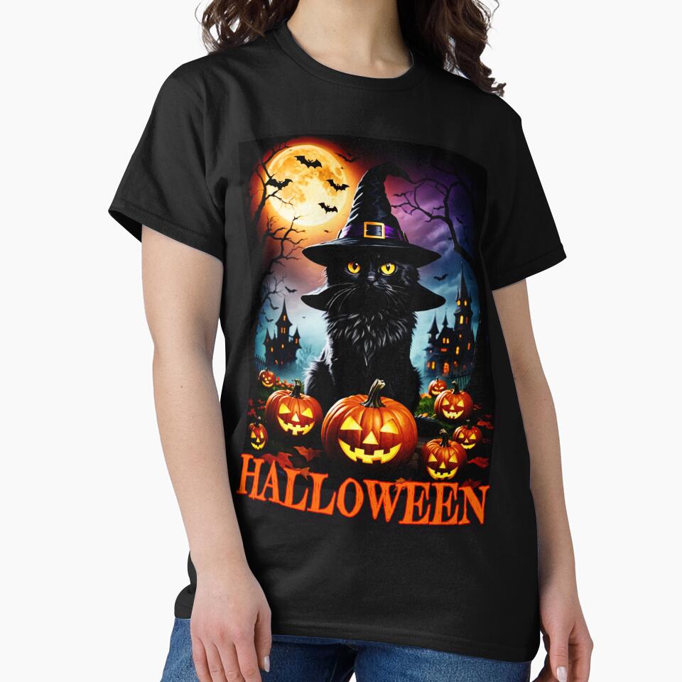 Black Cat hallowen by Seventonix T-Shirts, Hoodie, Sweatshirt | BlankRebels.com (Image 2)
