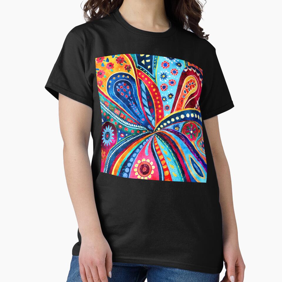 Funky 1960's Colorful Hippie Abstract Design Art by DEC02 T-Shirts, Hoodie, Sweatshirt | BlankRebels.com (Image 2)