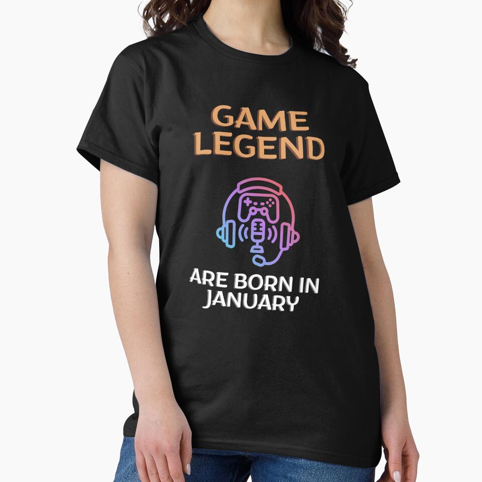Game legend - Born in January - BW by Nemesiscrowd T-Shirts, Hoodie, Sweatshirt | BlankRebels.com (Image 2)