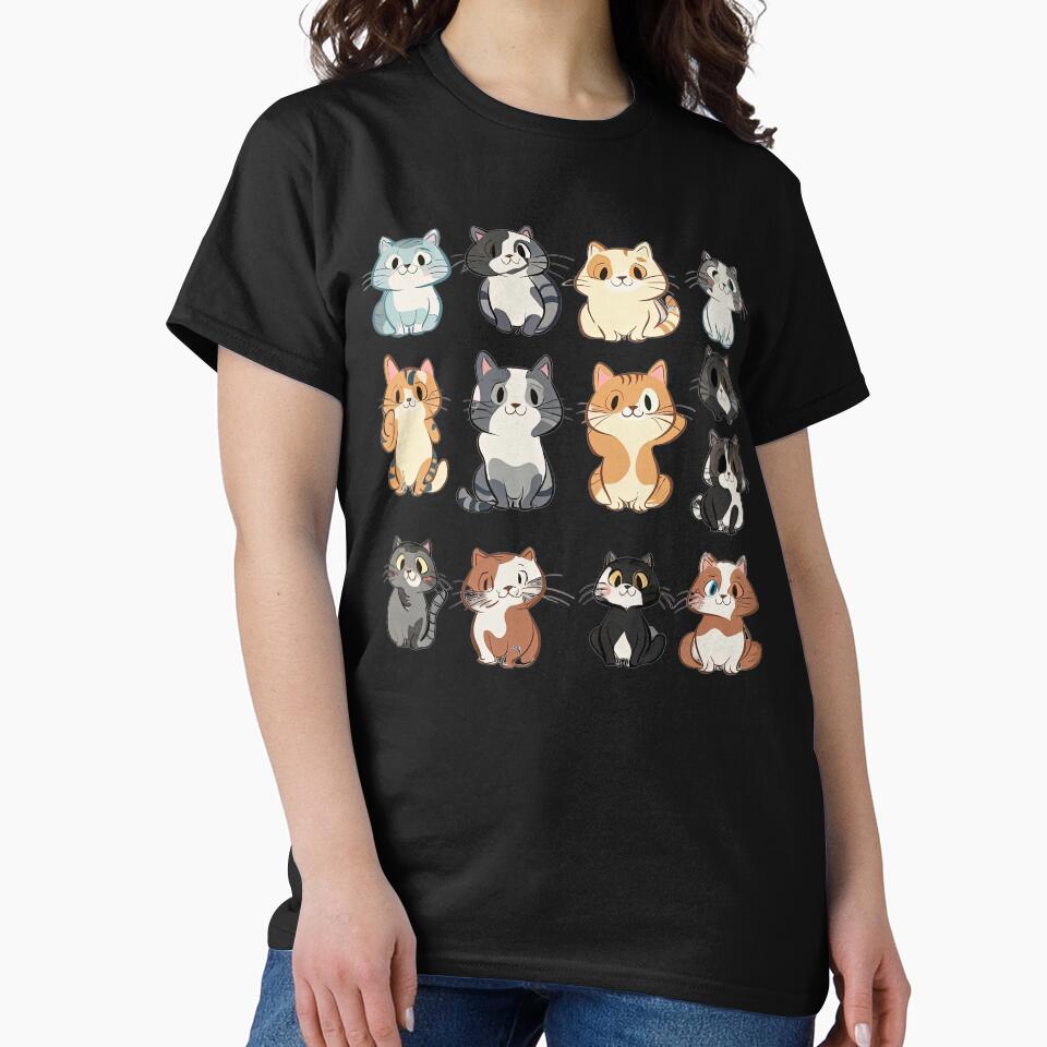 cute funny cat pattern cheerful colorful round cats,aesthetic cat art,funny cat,Cat Lover,cute cat,cat pattern... (Image 2)