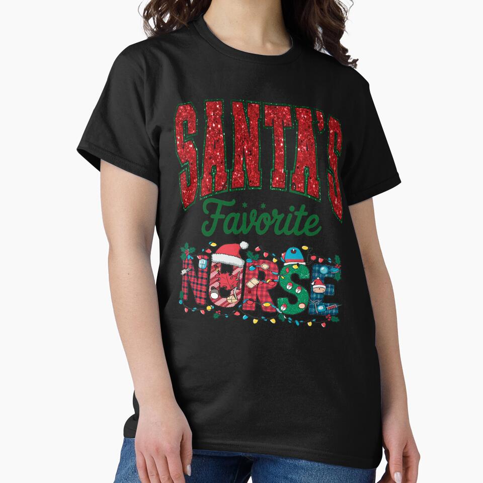 Santas Favorite Nurse Funny gifts by erozzz T-Shirts, Hoodie, Sweatshirt | BlankRebels.com (Image 2)