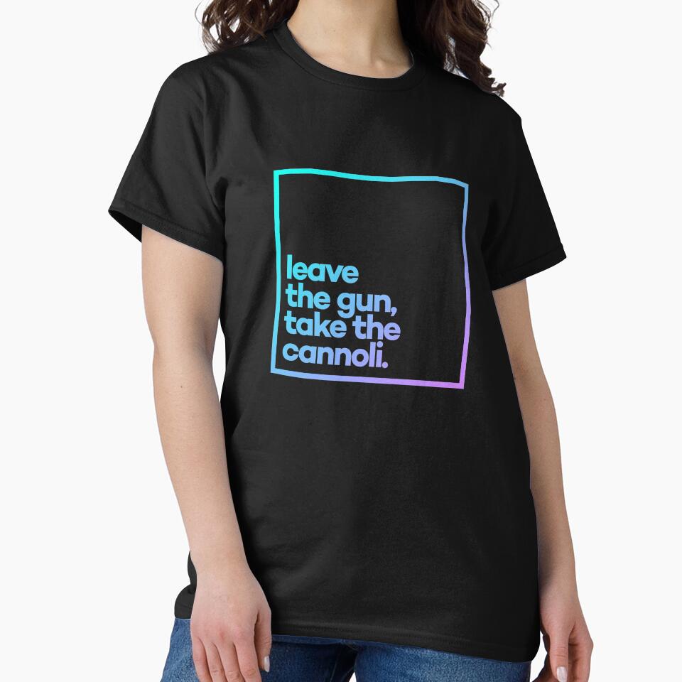 Leave the gun, take the cannoli Minimal Color Typography by meeneemal T-Shirts, Hoodie, Sweatshirt (Image 2)