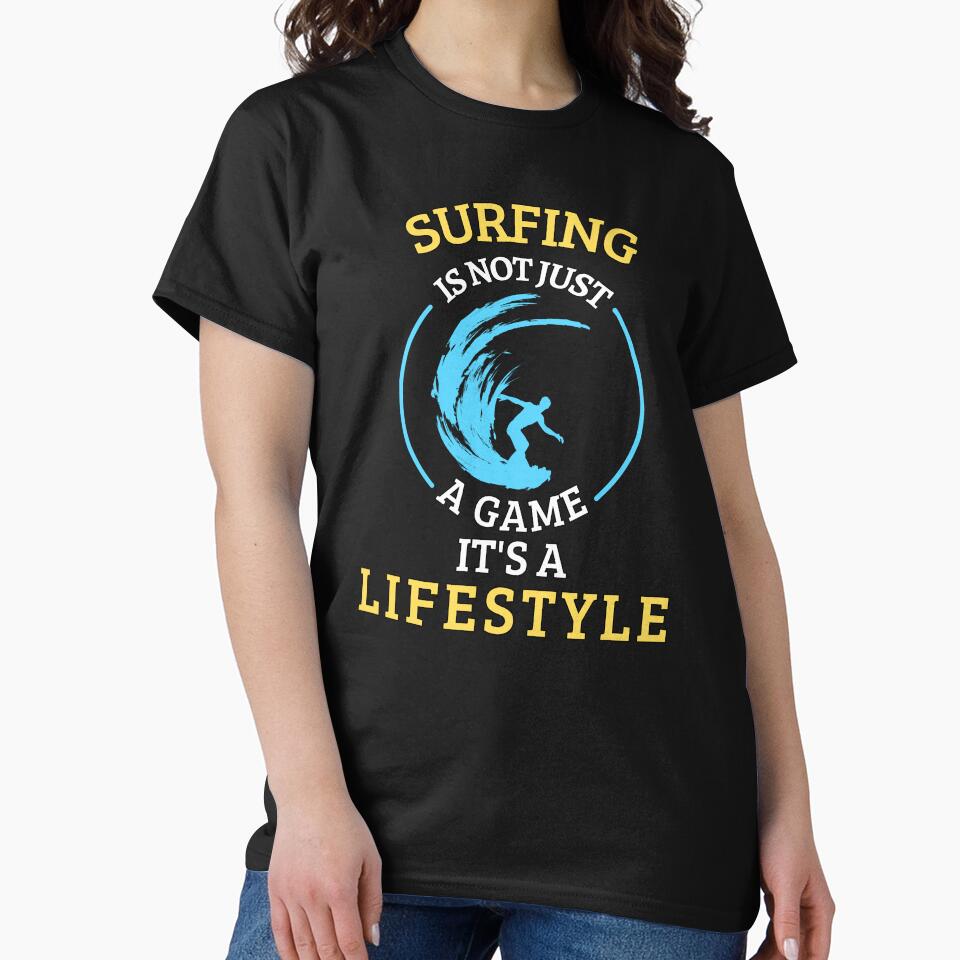 Surfing is not a game it's a lifestyle by annoying-shirts Hoodie, Sweatshirt | BlankRebels.com (Image 2)
