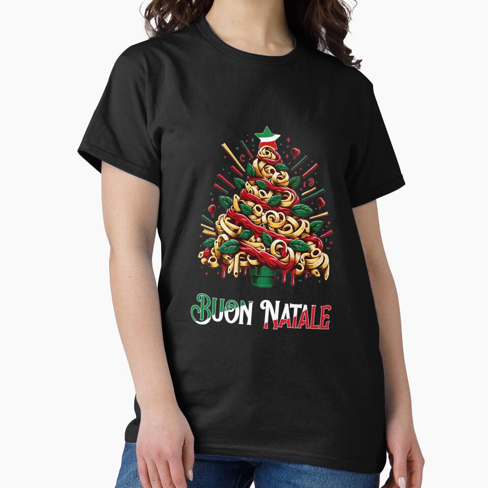Buon Natale Italian Pasta Christmas Tree Xmas For Men Women by taaddison50 T-Shirts, Hoodie, Sweatshirt (Image 2)