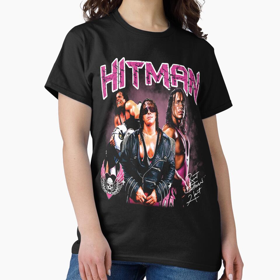 Wrestling Icon Bret Hart Vintage Retro Design by Dznshp0314 T-Shirts, Hoodie, Sweatshirt | BlankRebels.com (Image 2)