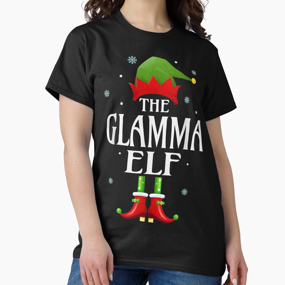 Glamma Elf Xmas Matching Family Group Christmas Party Pajama by JacalynVick T-Shirts, Hoodie, Sweatshirt (Image 2)