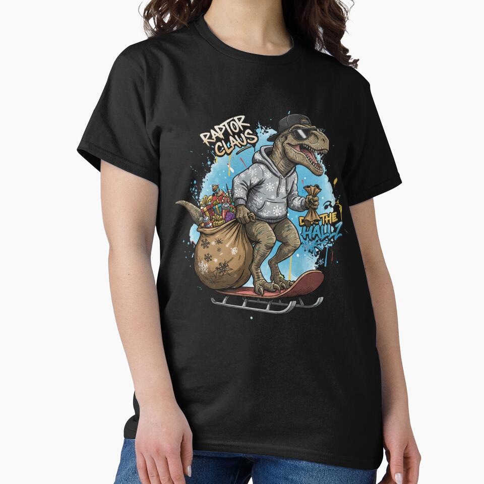 Christmas DJ Dinosaur – Snow Beats Triceratops by MiszungART T-Shirts, Hoodie, Sweatshirt | BlankRebels.com (Image 2)
