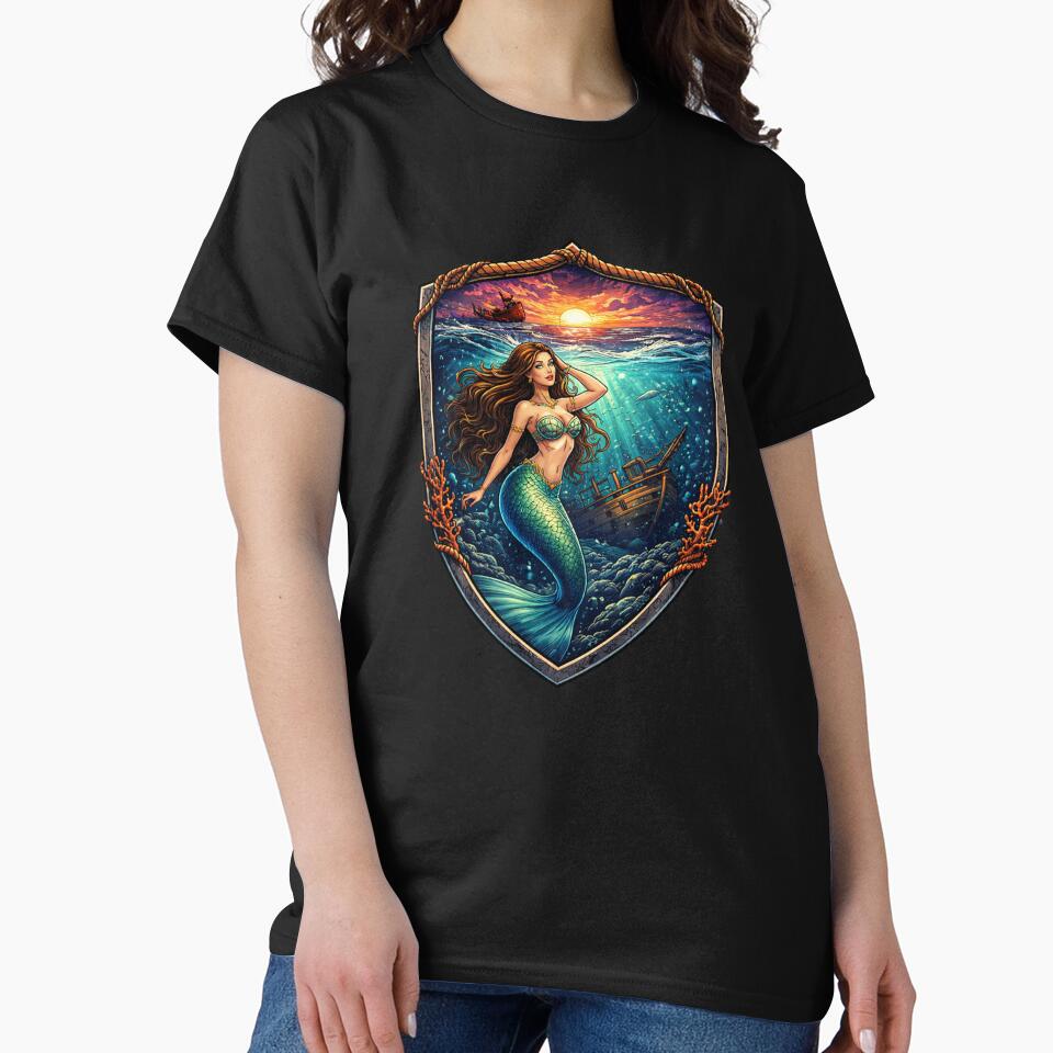Mermaid Sunset Design by Planetporridge T-Shirts, Hoodie, Sweatshirt | BlankRebels.com (Image 2)