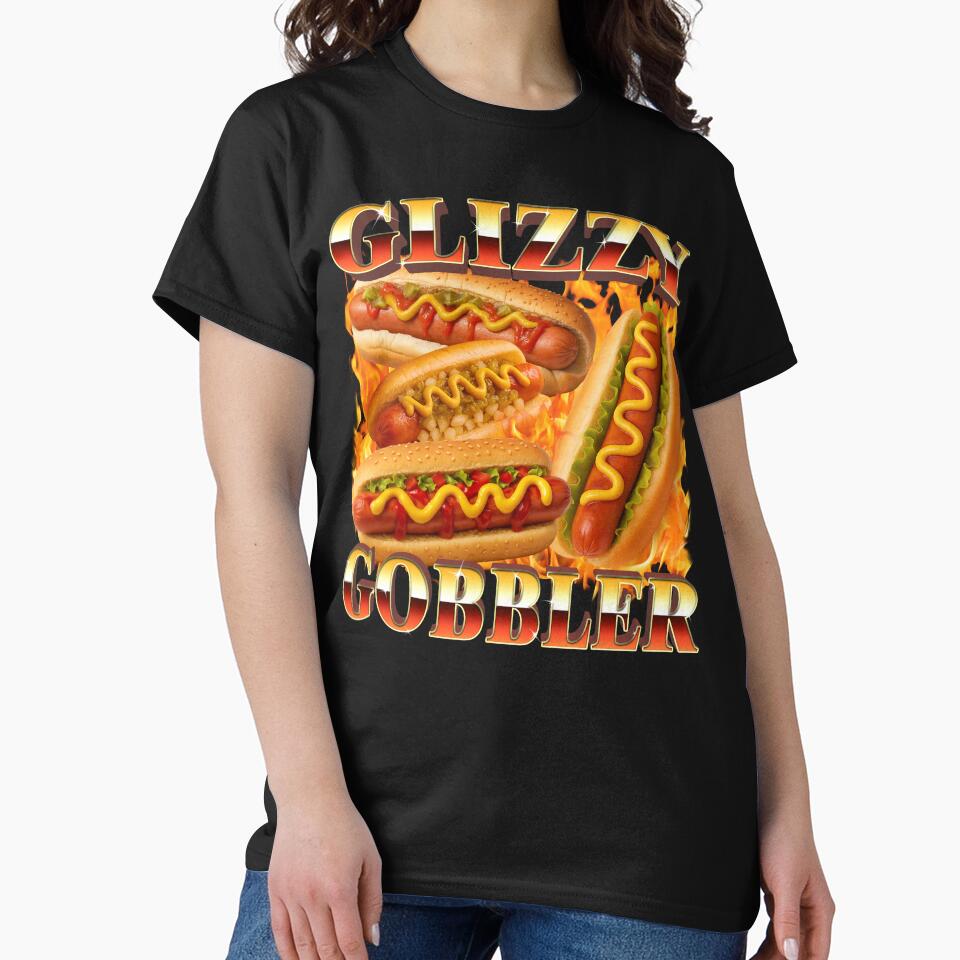 Glizzy Gobbler Funny Hot Dog by MemishDesign T-Shirts, Hoodie, Sweatshirt | BlankRebels.com (Image 2)