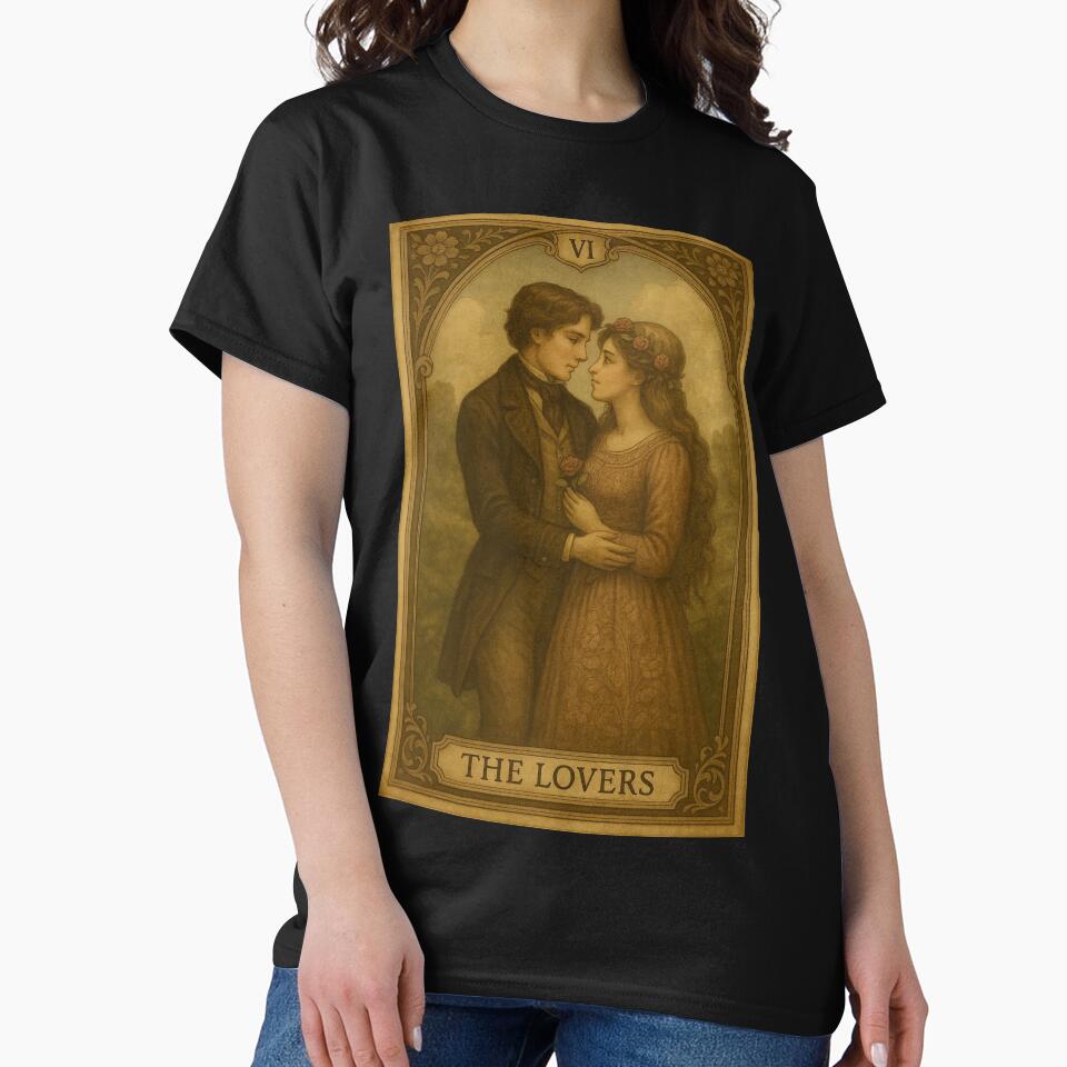 The Lovers Tarot Card Vintage Art by freackly T-Shirts, Hoodie, Sweatshirt | BlankRebels.com (Image 2)