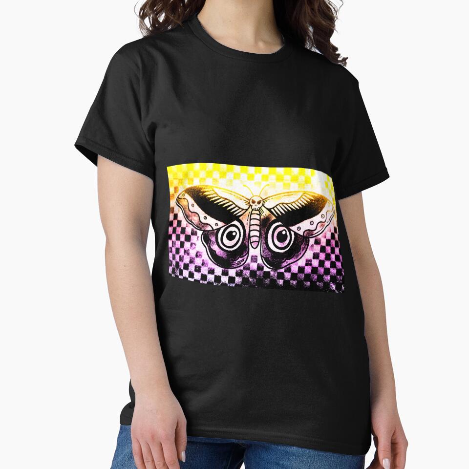 skull butterfly grunge T-Shir by CristalleLisa T-Shirts, Hoodie, Sweatshirt | BlankRebels.com (Image 2)