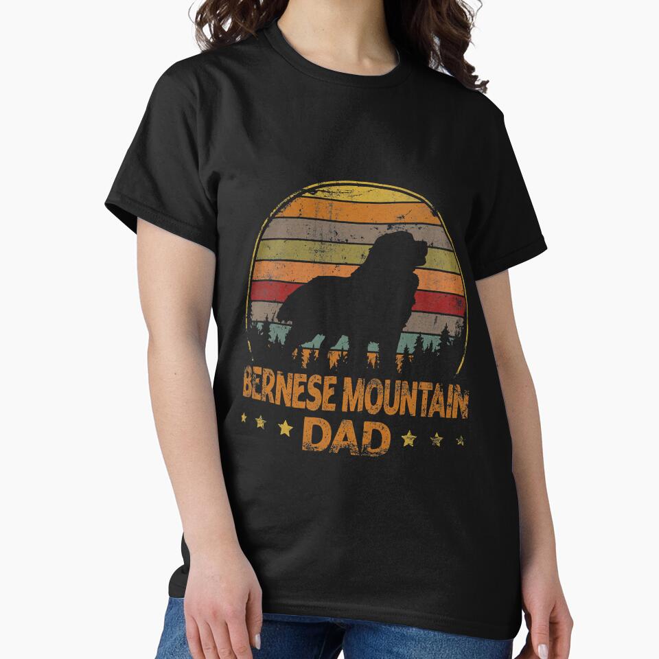 Vintage Bernese Mountain Dog Dad Retro by YesterDayCheck T-Shirts, Hoodie, Sweatshirt | BlankRebels.com (Image 2)