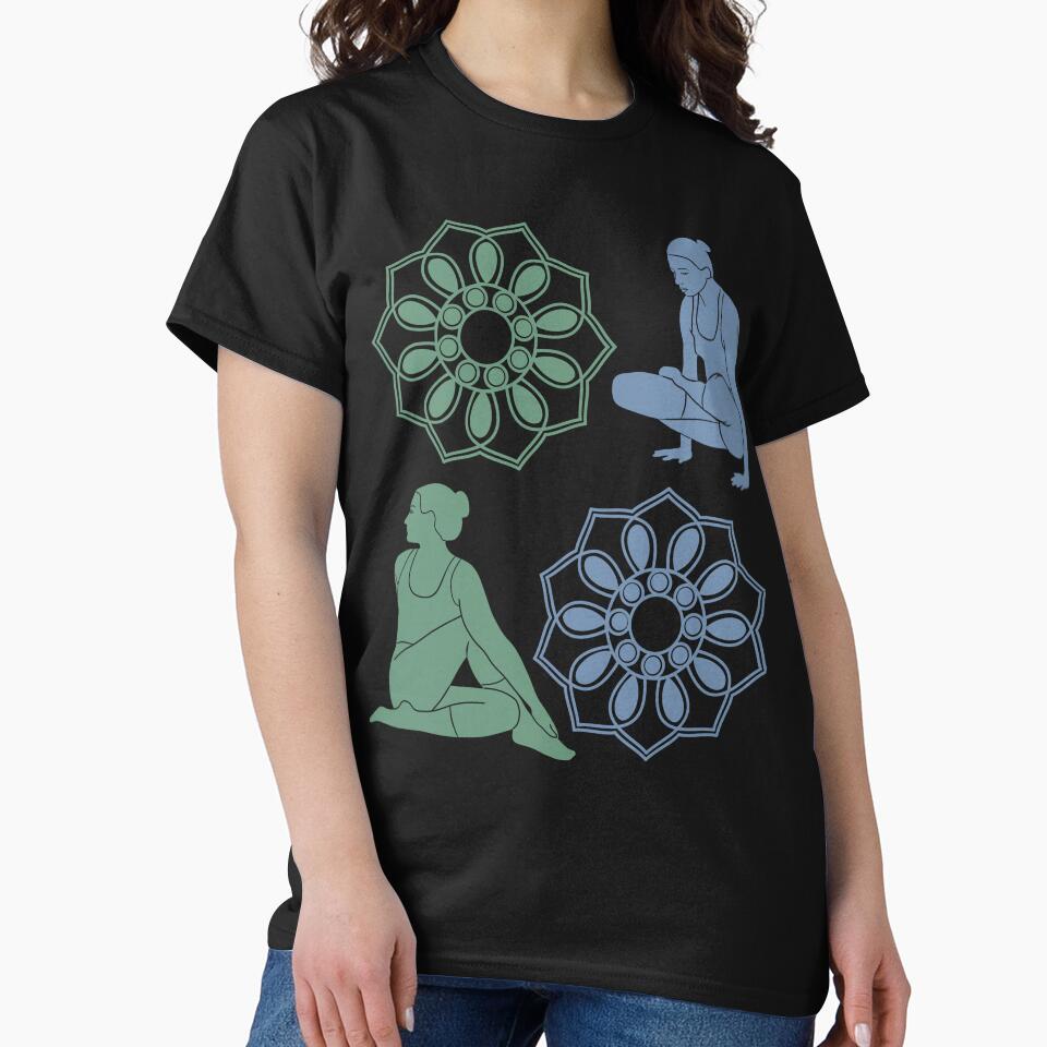 Two Yoga Poses With Mandalas by Laanas55 T-Shirts, Hoodie, Sweatshirt | BlankRebels.com (Image 2)