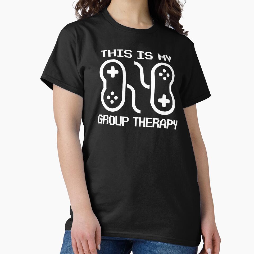 This Is My Group Therapy (Retro / Gaming) - Light Version by BattleMtnArmory T-Shirts, Hoodie, Sweatshirt (Image 2)