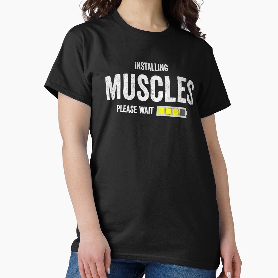 Funny Gym Installing Muscles by HorizonDesignz T-Shirts, Hoodie, Sweatshirt | BlankRebels.com (Image 2)