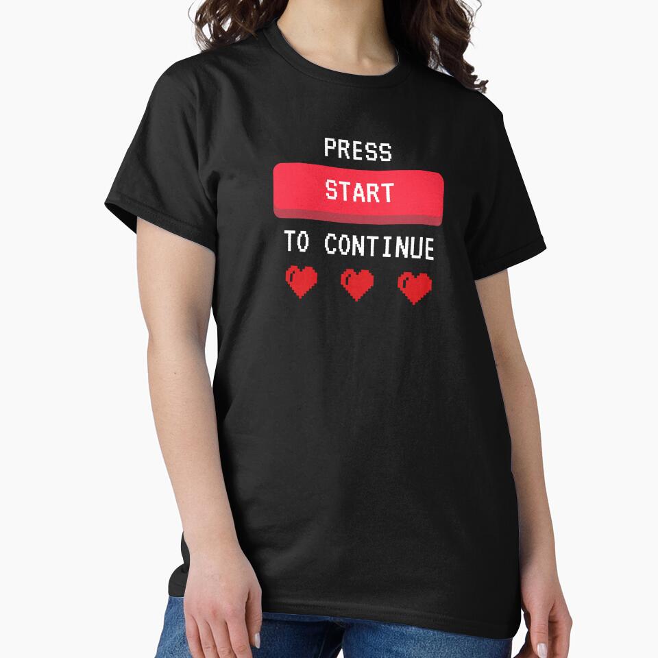 Press Start to Continue by Introvert Retrospective T-Shirts, Hoodie, Sweatshirt | BlankRebels.com (Image 2)