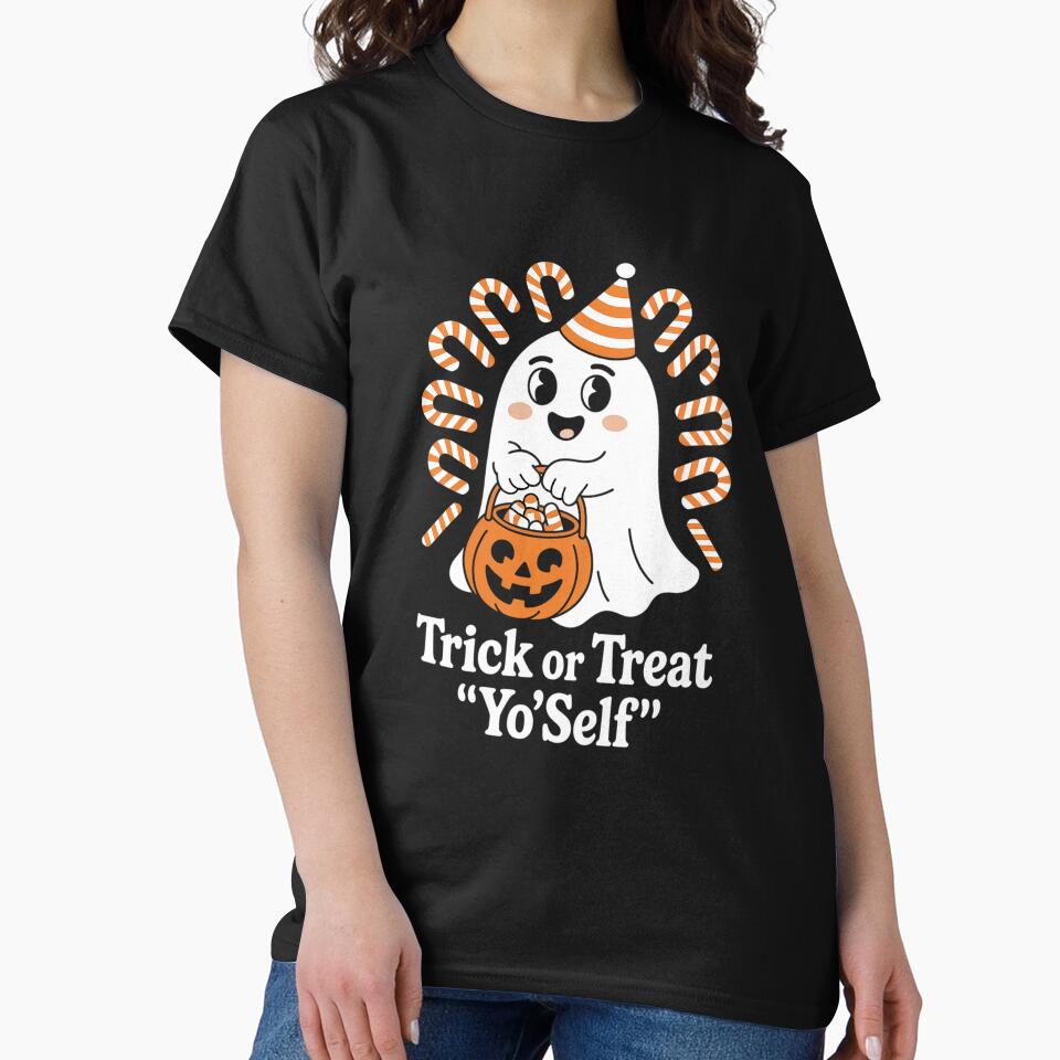 Trick Or Treat Yo Self Cute Halloween for Kids by TijanaARTSt88 T-Shirts, Hoodie, Sweatshirt | BlankRebels.com (Image 2)