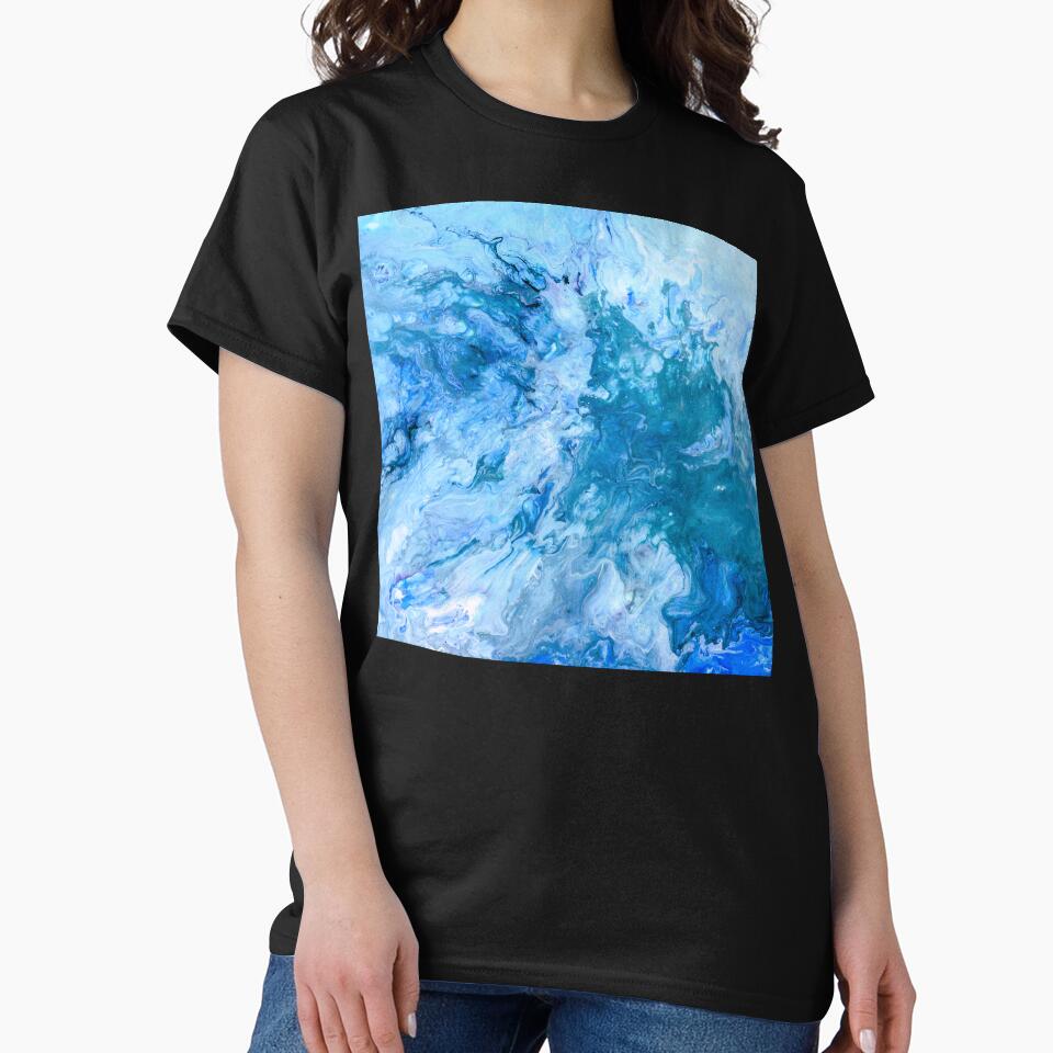 Foamy Ocean Blue Waves by Stylish Printing T-Shirts, Hoodie, Sweatshirt | BlankRebels.com (Image 2)